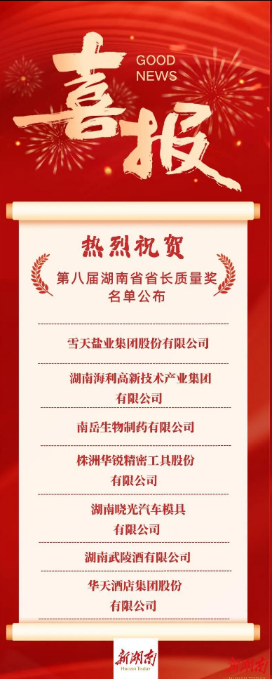 喜报！【会员风采】我协会会员单位长沙中联重科环境产业有限公司荣获第八届湖南省省长质量奖提名奖！
